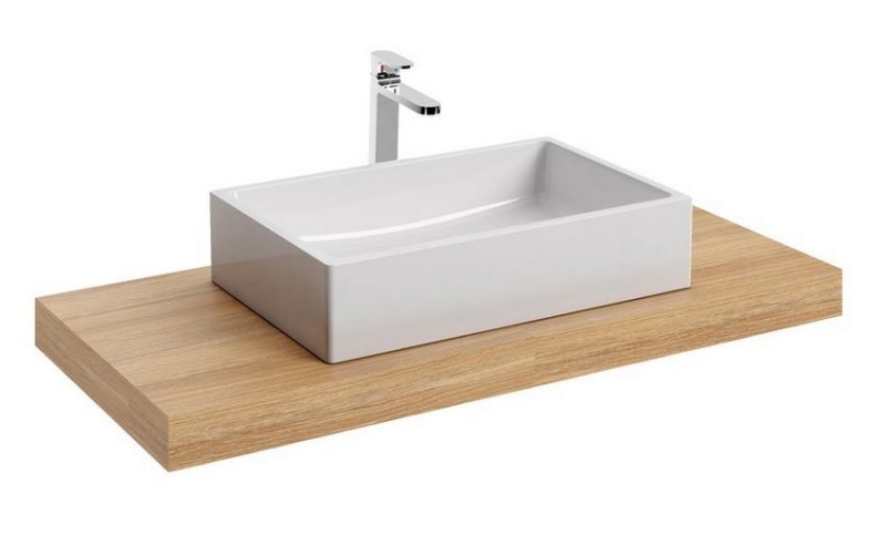 Ravak blat umywalkowy l 80x55 cm orzech X000000845