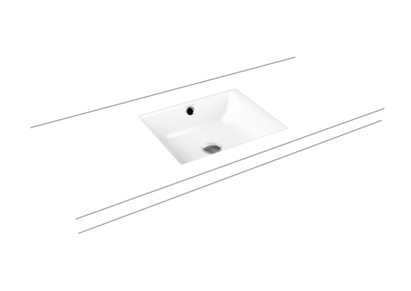 Kaldewei Puro umywalka podblatowa z przelewem 60x38,5 cm 3160 901006003001