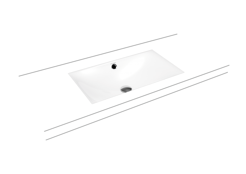Kaldewei Silenio umywalka podblatowa z przelewem 93,4x39,1 cm 3048 906106003001