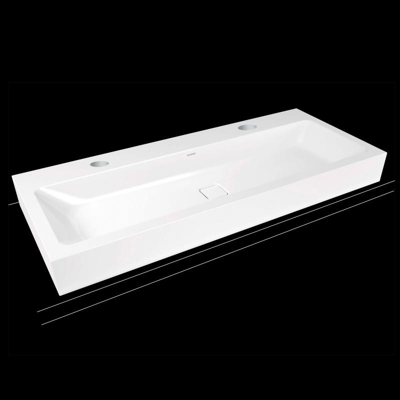 Kaldewei Cono umywalka ścienna podwójna bez przelewu 120x50 cm 3091-D 902706043001
