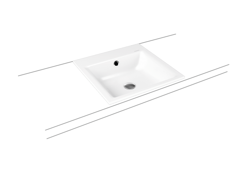 Kaldewei Puro umywalka wpuszczana w blat 46x46 cm 3150 900006013001