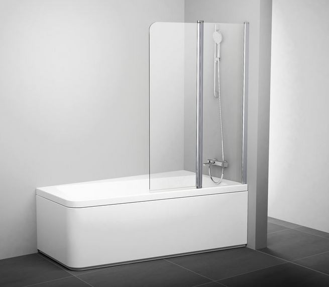 Ravak 10 parawan nawannowy 10CVS2 2-elementowy 100 cm prawy biały przeźroczyste ANTICALC 7QRA0103Z1