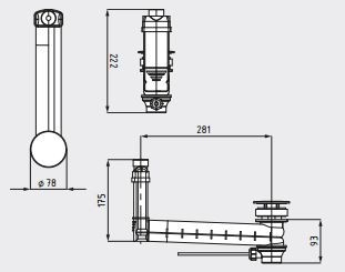Kaldewei zestaw przelewowo-odpływowy 3900 905300000001