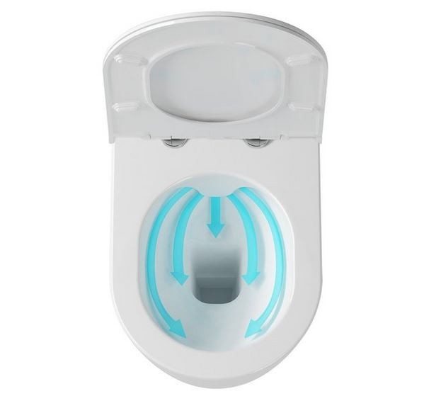 Ravak Uni Chrome RimOff muszla wisząca 51 cm biała X01535