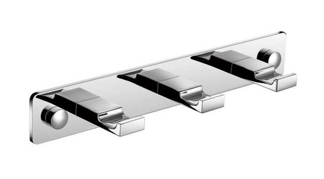 Stella Akcesoria listwa 3 haczyki płaskie chrom połysk 18063