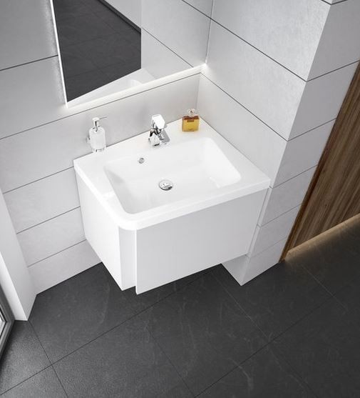 Ravak 10 SD szafka pod umywalkę narożna lewa 55x48,5 cm ciemny orzech X000000741