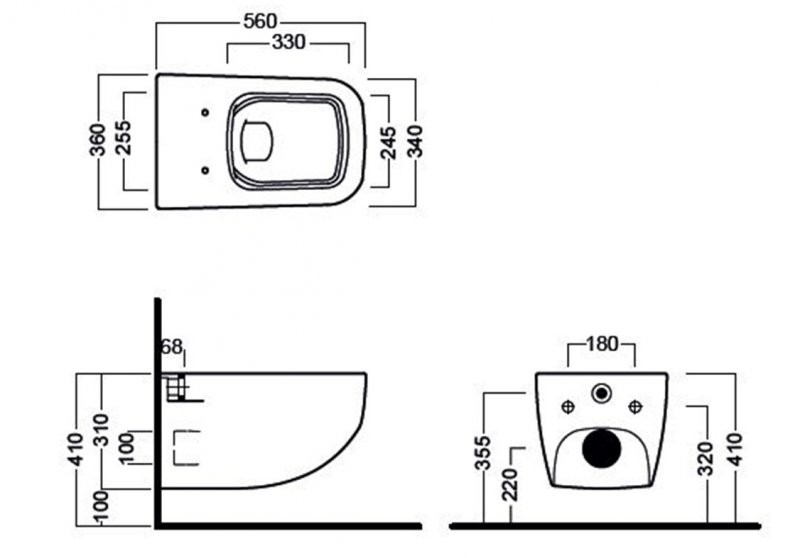 Hatria Next Rimless Pure Rim muszla wisząca bezkołnierzowa biały Y1F1
