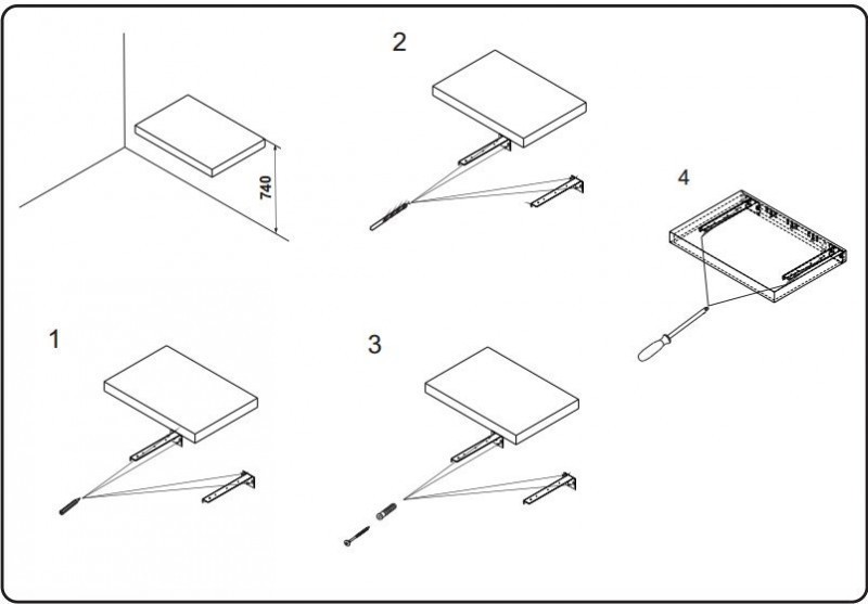 Ravak blat umywalkowy l 120x55 cm biały X000000841