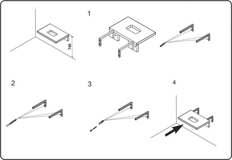 Ravak blat umywalkowy L 100x55 cm biały X000000831