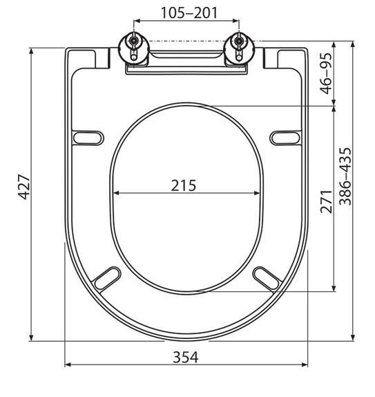 Ravak Uni Chrome deska wolnoopadająca biała X01549