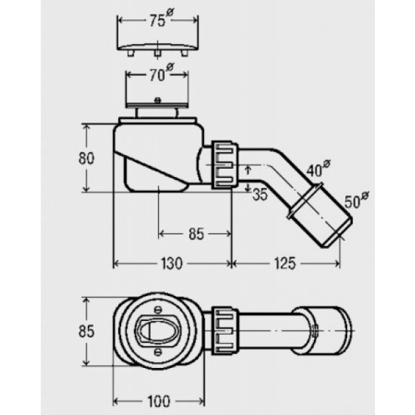 Ideal Standard syfon do brodzika 52 stal nierdzewna K7814AA