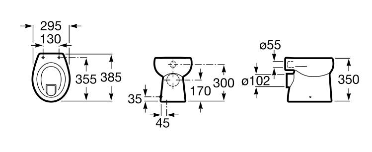 Roca Baby miska WC stojąca dla dzieci A344PB7000