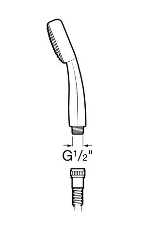 Roca Natura słuchawka prysznicowa 80/1 chrom AG0082700R