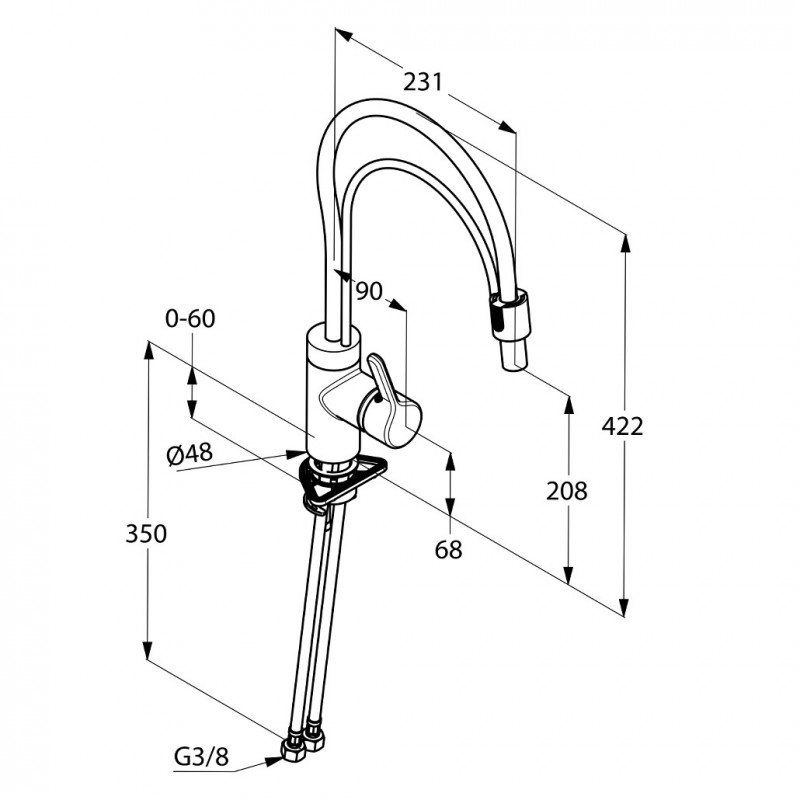 Kludi Bingo Star jednouchwytowa bateria kuchenna zlewozmywakowa chrom 42 859 05 78