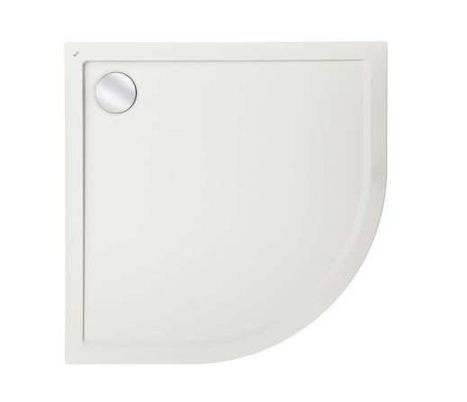 Roca Aeron brodzik półokrągły z konglomeratu 90x90 biały A276280100