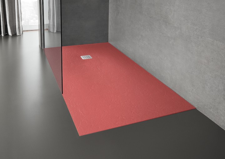 Roca Terran brodzik prostokątny 180x70 z syfonem konglomerat stonex szary łupek AP017082BC01200