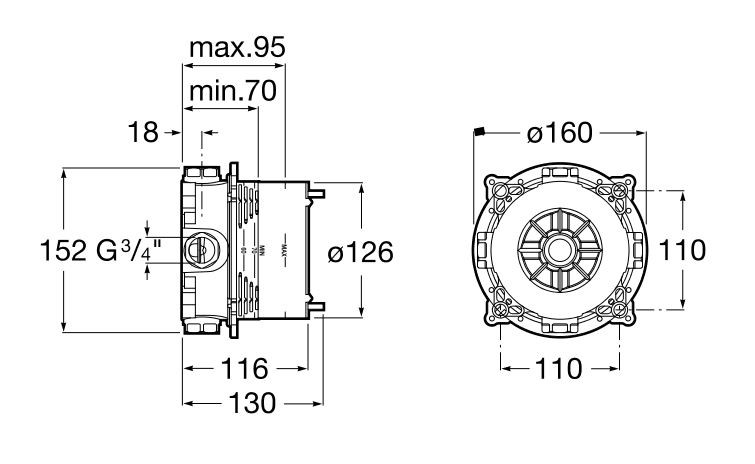 ROCABOX uniwersalny element podtynkowy A525869403
