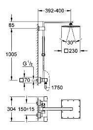 Grohe Euphoria Cube XXL System 230 kolumna prysznicowa termostat chrom 26087000