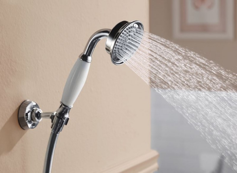 Omnires Armance zestaw natryskowy punktowy słuchawka wąż i uchwyt retro chrom ARMANCE-PCR