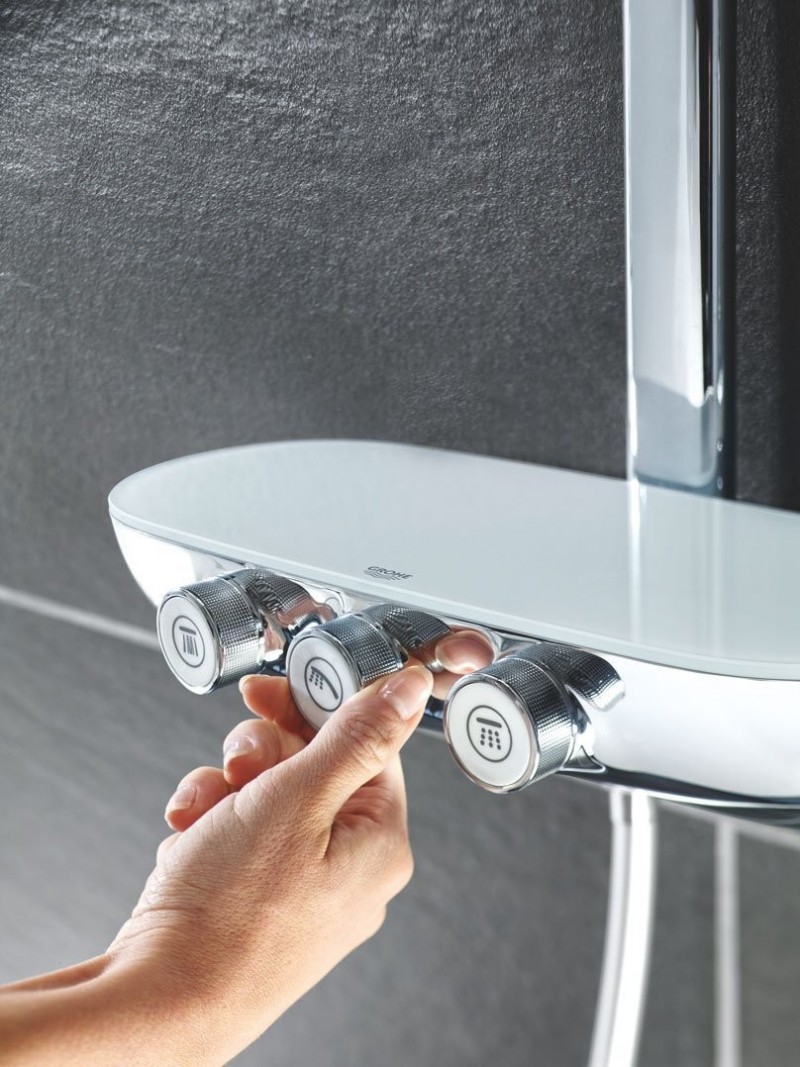 Grohe Rainshower System SmartControl 360 Duo zestaw prysznicowy termostatyczny z deszczownicą chrom 26250000