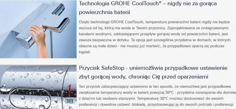 Grohe Rainshower System SmartControl 360 Duo zestaw prysznicowy termostatyczny z deszczownicą chrom 26250000