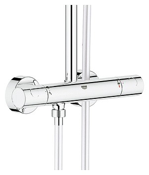 Grohe Euphoria Cube zestaw prysznicowy termostatyczny z deszczownicą 23x23 chrom 26187000