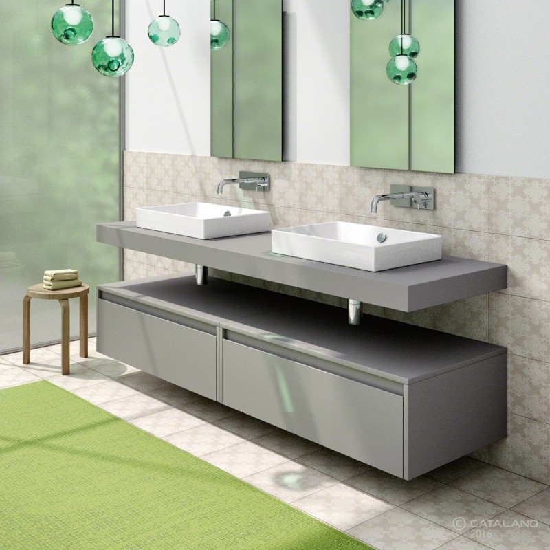 Catalano Verso 50 umywalka stawiana lub wpuszczana w blat 50x37 cataglaze biały 15037VEN00