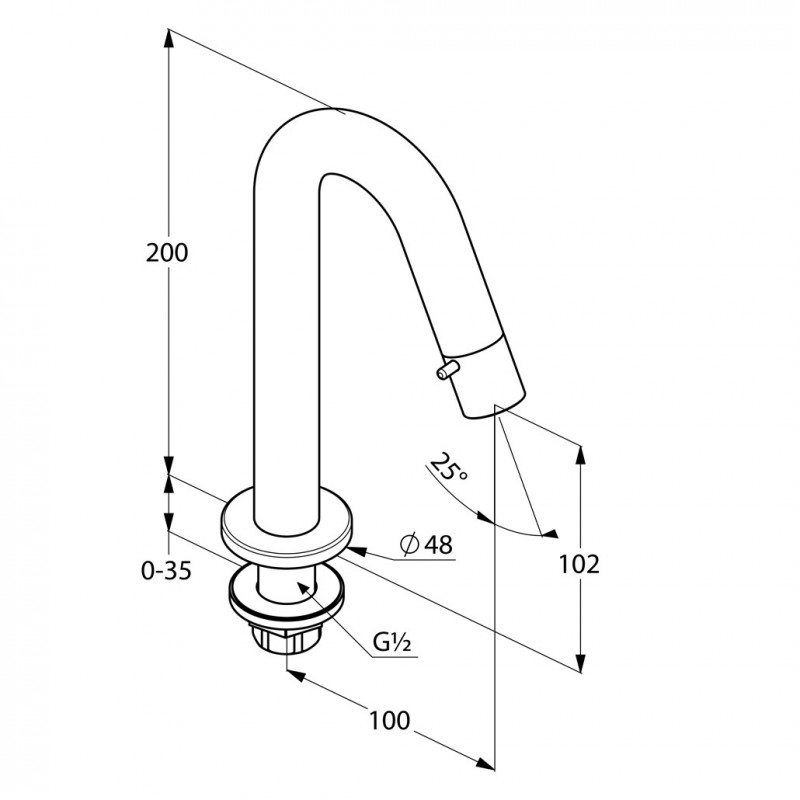 Kludi Bozz stojąca bateria umywalkowa do wody zmieszanej ze sterowaniem w wylewce chrom 380160530