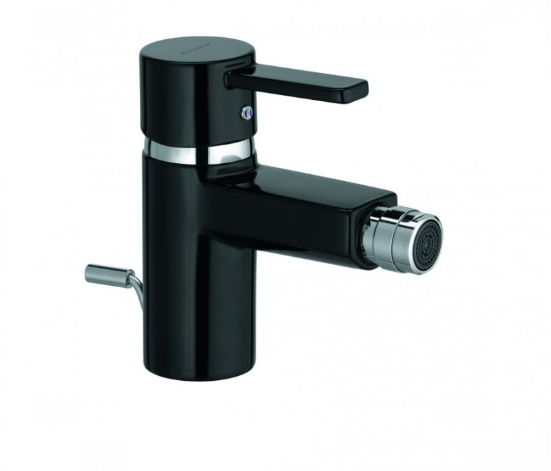 Kludi Zenta jednouchwytowa bateria bidetowa z korkiem czarny/chrom 38 530 86 75 - DG