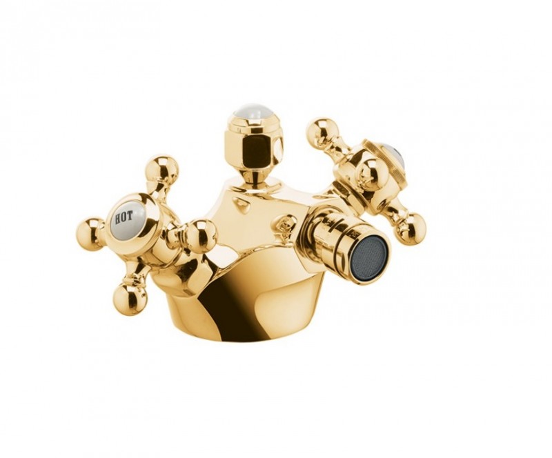 Kludi Adlon dwuuchwytowa bateria bidetowa z korkiem mosiądz 51 211 45 20