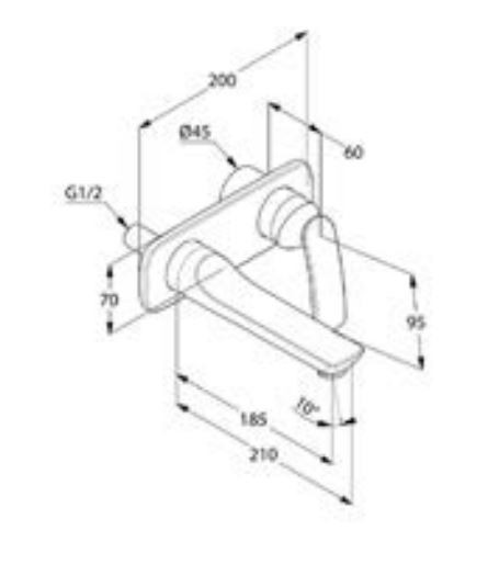 Kludi Balance jednochwytowa bateria umywalkowa podtynkowa wylewka 185mm biały/chrom 522469175
