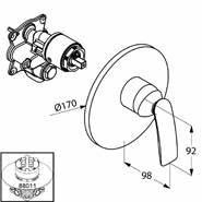 Kludi Balance jednouchwytowa bateria prysznicowa podtynkowa biały/chrom 526559175