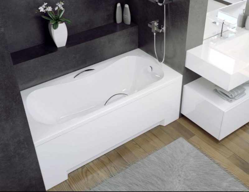 BESCO Aria Plus wanna prostokątna z dwoma uchwytami 140x70 akryl biały