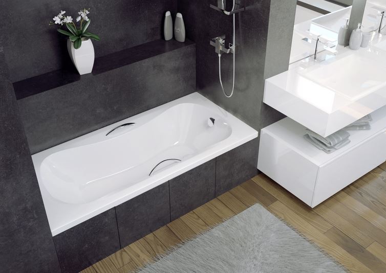 BESCO Aria Prosafe wanna prostokątna płytka bezpieczna 140x70 akryl biały