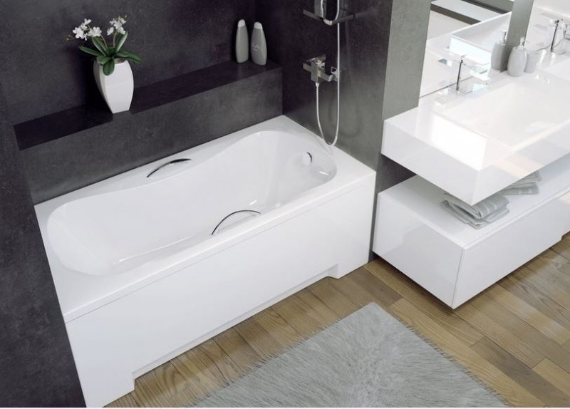 BESCO Aria wanna prostokątna 140x70 akryl biały