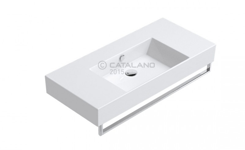 Catalano Premium UP 100 umywalka z blatem ceramicznym cataglaze 100x47 biały 110VPUP00