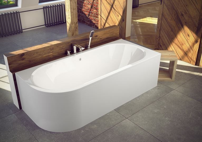 BESCO Avita wanna asymetryczna prawa 170x75 akryl biały