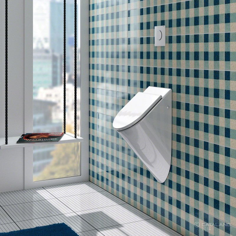 Catalano Big Boy pisuar biały dopływ z tyłu, biały cataglaze 1BIGBOY00