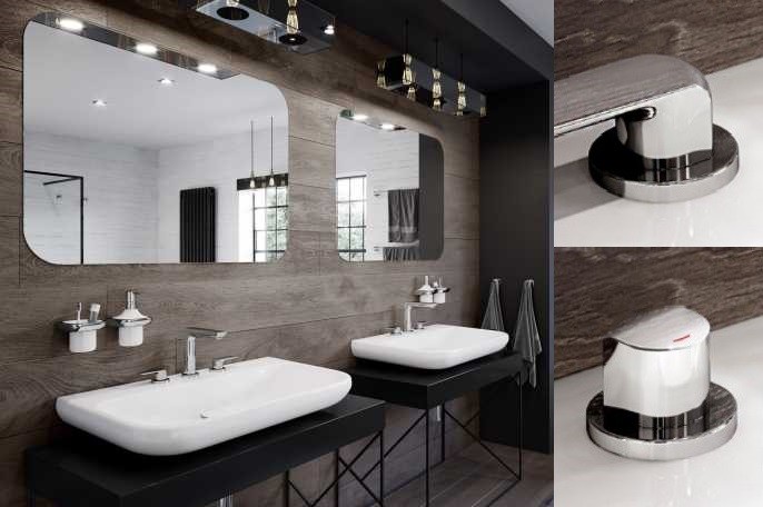 Kludi Ameo bateria umywalkowa trójotworowa z korkiem automatycznym chrom 413930575