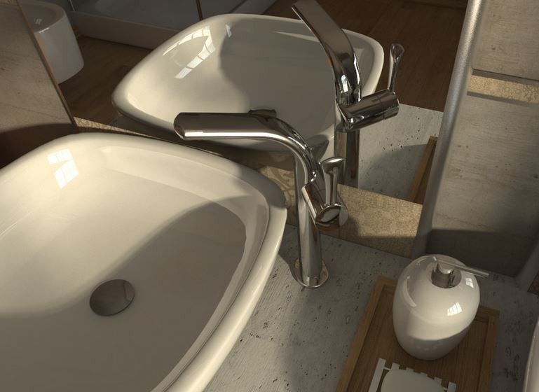 Vedo Cento bateria umywalkowa wysoka z korkiem klik klak chrom VBC1003/c