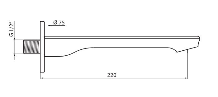 Vedo Otto wylewka wannowa chrom VBO8033