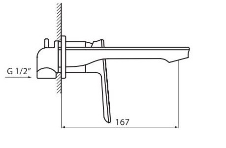 Vedo Otto bateria umywalkowa podtynkowa bez korka chrom VBO8012