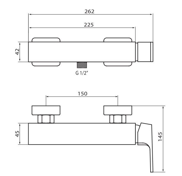 Vedo Mito bateria prysznicowa ścienna chrom VBM3005