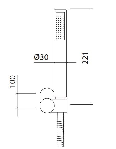 Vedo Lukka zestaw prysznicowy z uchwytem punktowym chrom VBL2124