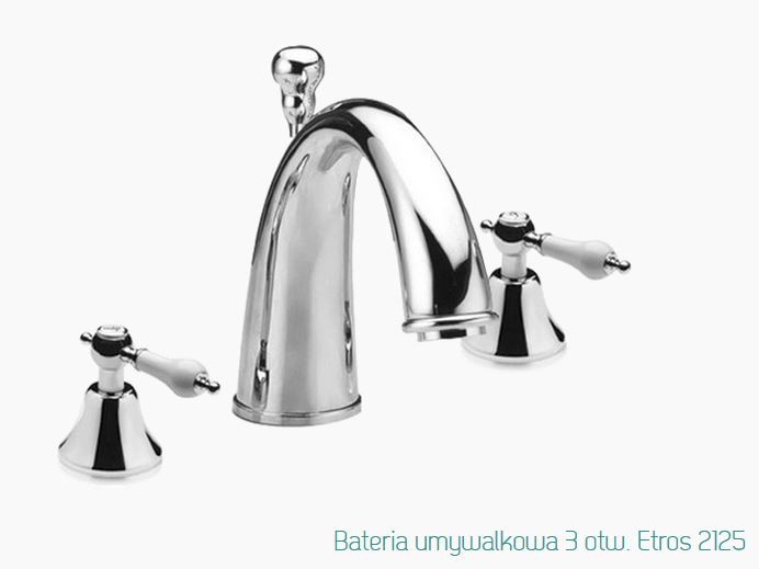 Fromac Etros bateria umywalkowa 3-otworowa z korkiem automatycznym chrom 2125