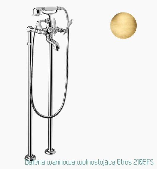 Fromac Etros bateria wannowa wolnostojąca brąz antyczny 2105FSBR