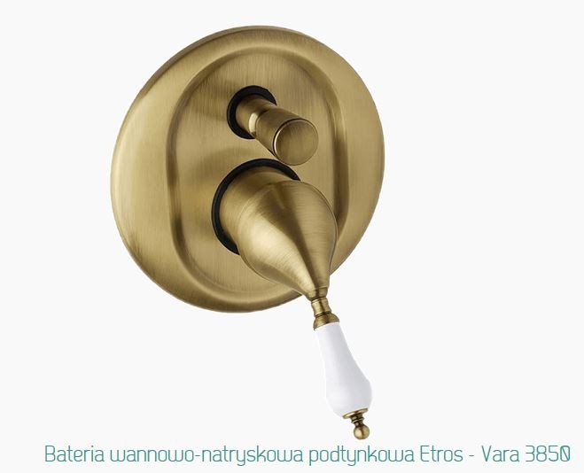 Fromac Etros bateria wannowo-prysznicowa podtynkowa brąz antyczny 3850BR