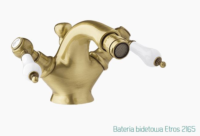 Fromac Etros bateria bidetowa z korkiem automatycznym brąz antyczny 2165BR