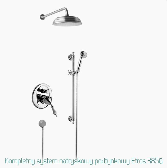 Fromac Etros kompletny system prysznicowy podtynkowy z deszczownicą chrom 3856
