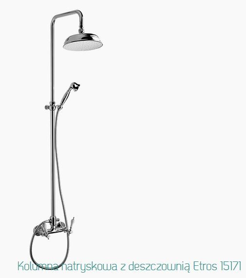 Fromac Etros kolumna prysznicowa z deszczownicą chrom 15171